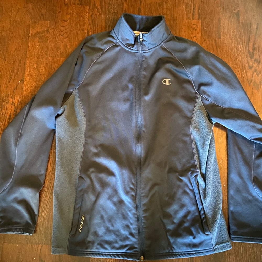 Men’s Champion Navy Fleece Jacket Large